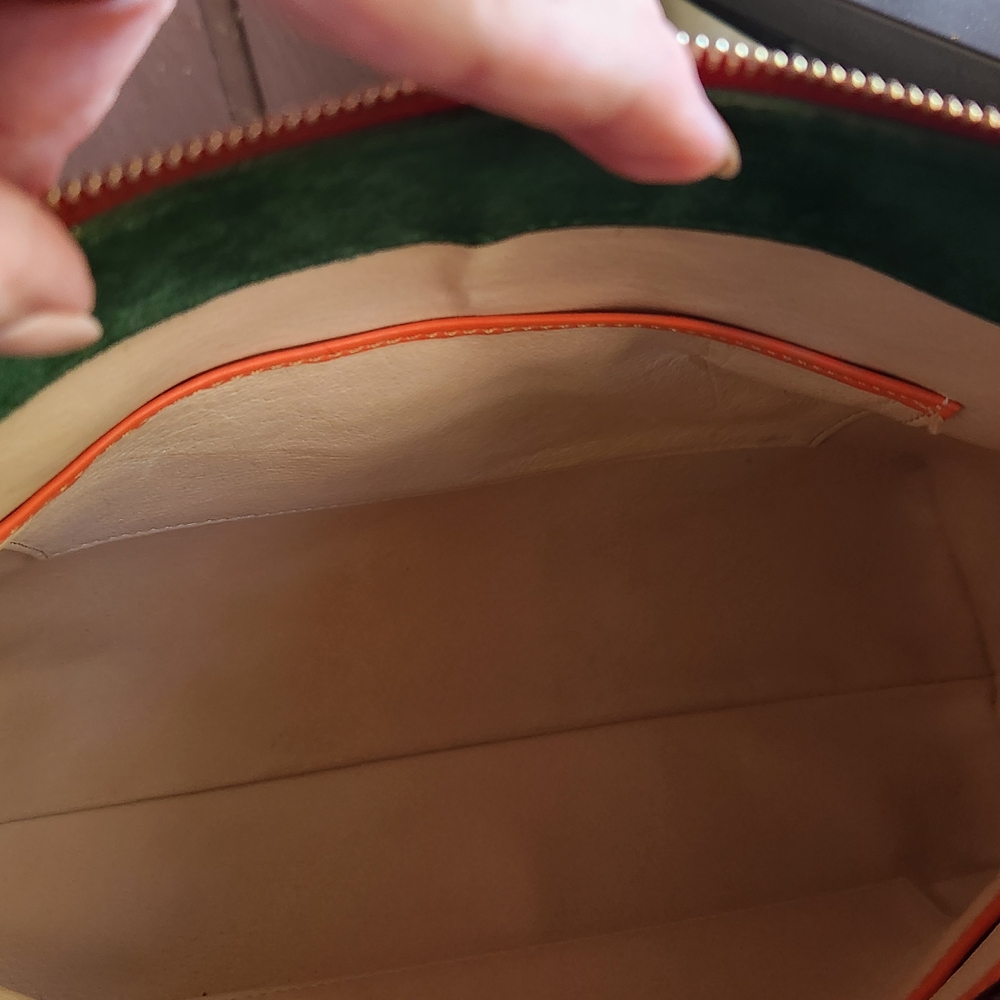 Dooney & Bourke Orange Leather Shoulder Bag - Picture 6 of 10